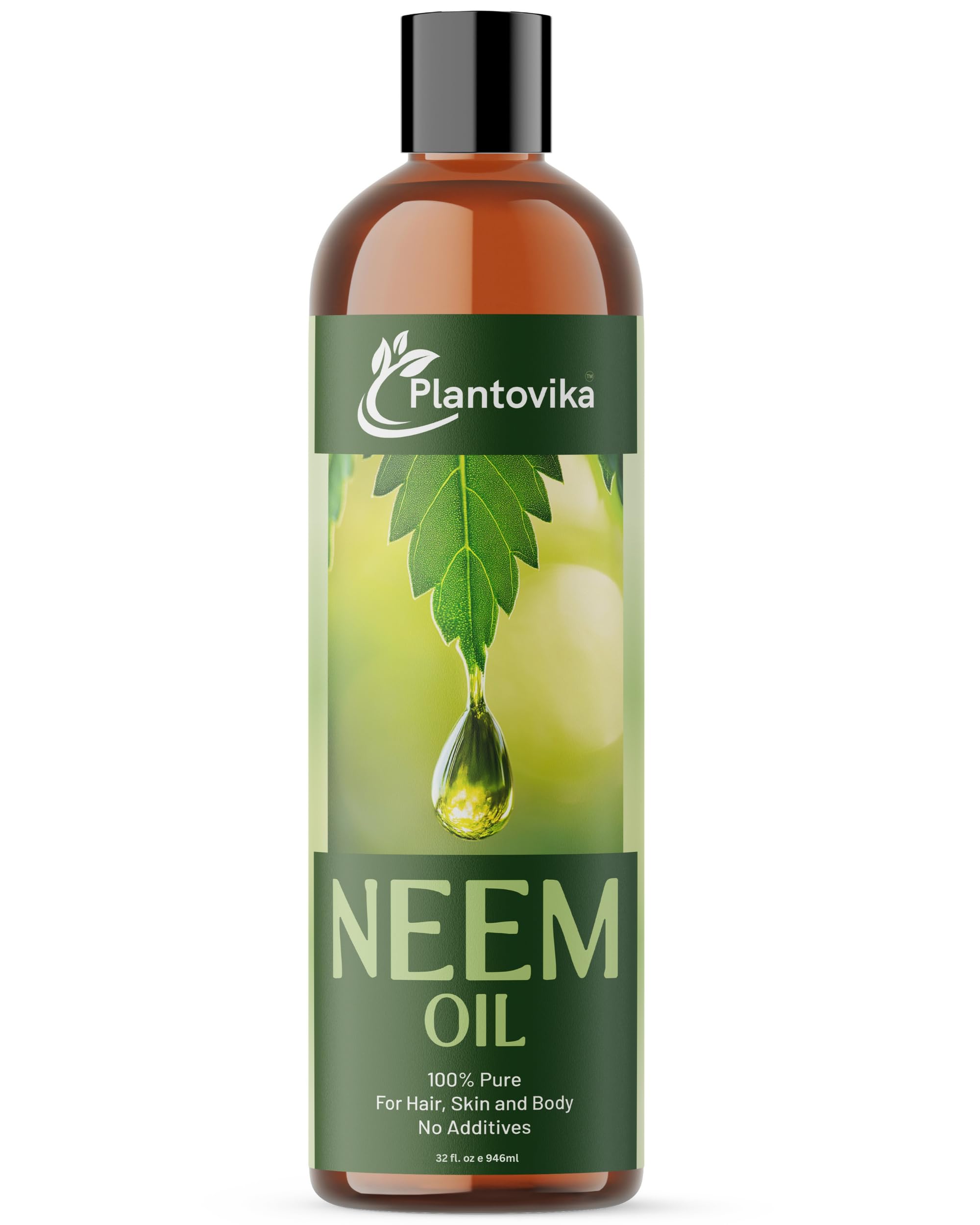 Plantovika Neem Oil - 100% Cold Pressed, All Natural Concentrate, Unrefined, Multipurpose, Seed Extract