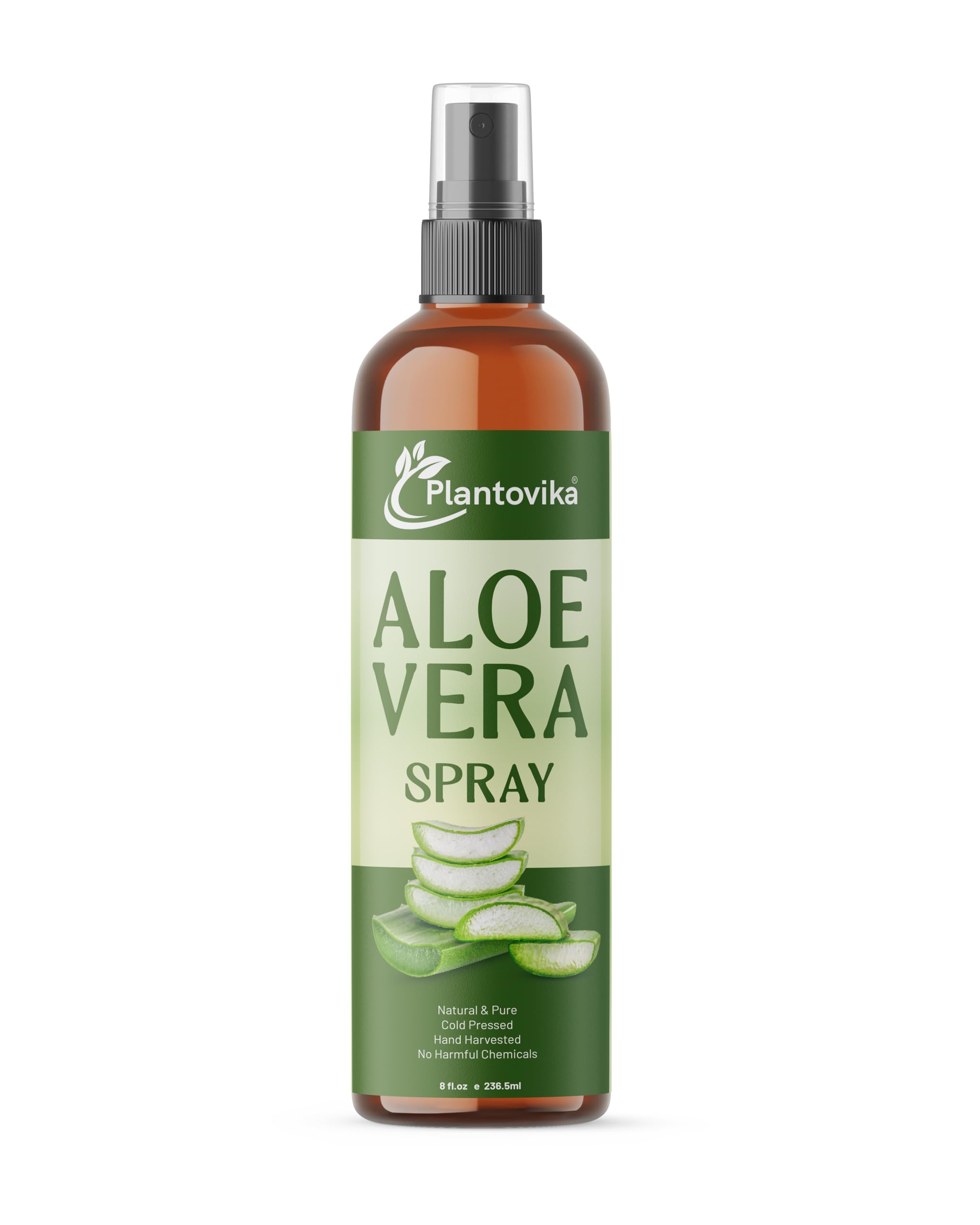 Plantovika Aloe Vera Facial & Body Mist, 8 Fl Oz, Hydrating Face Neck Skin Spray, Soothing Gel