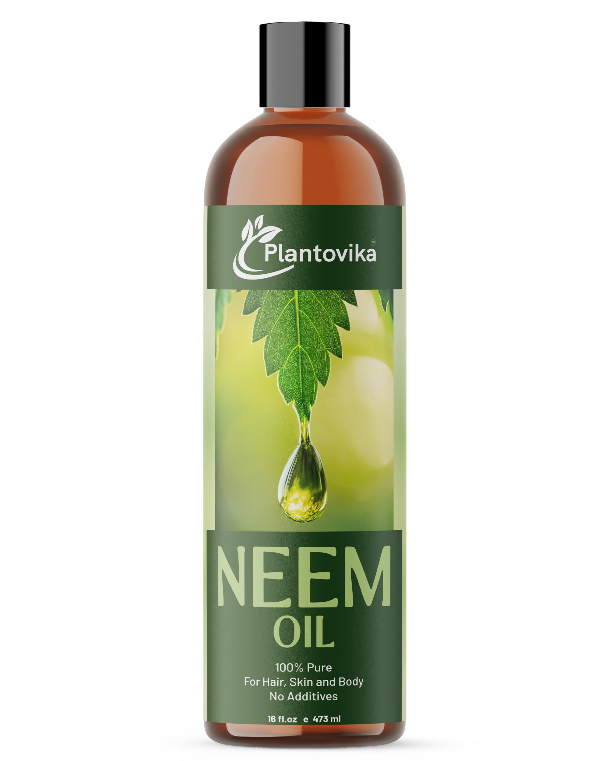 Plantovika Neem Oil - 100% Cold Pressed, All Natural Concentrate, Unrefined, Multipurpose, Seed Extract