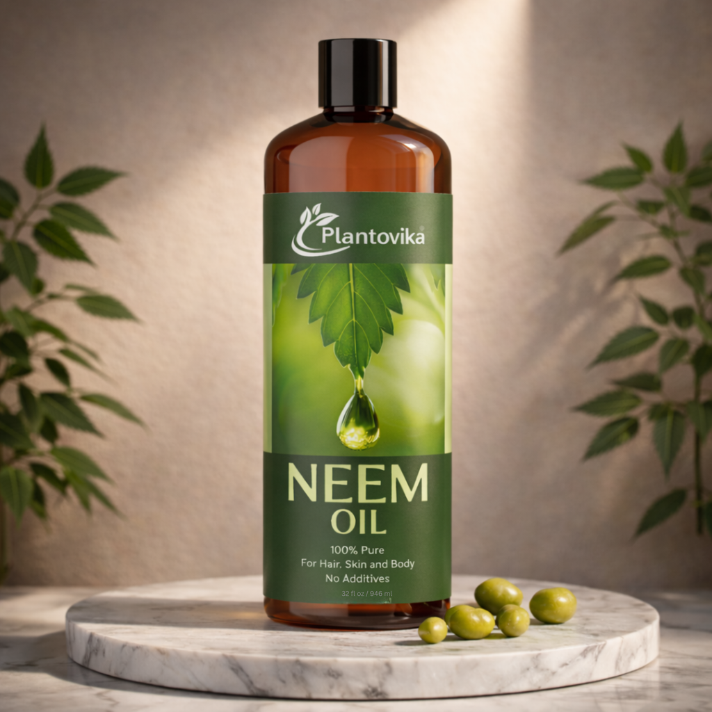 Plantovika Neem Oil - 100% Cold Pressed, All Natural Concentrate, Unrefined, Multipurpose, Seed Extract